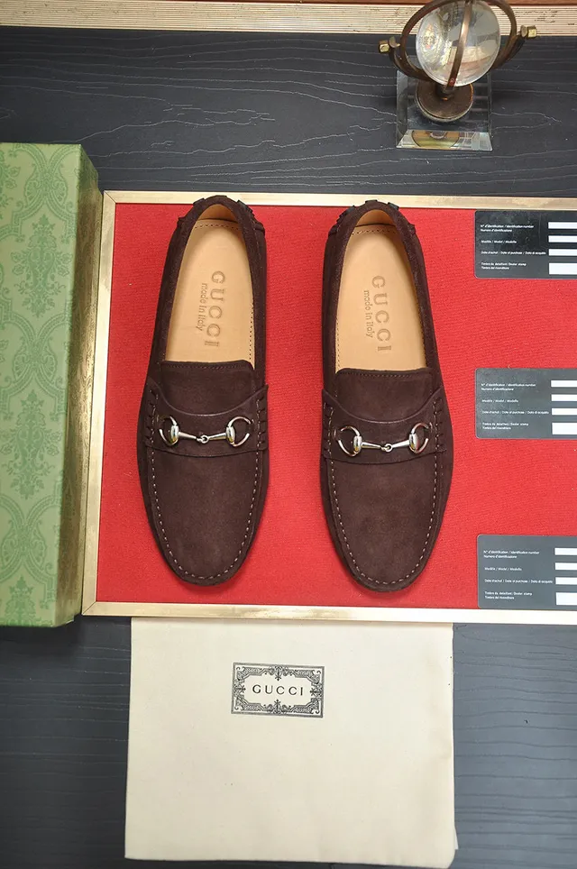 Gucci Horsebit 1955 Brown Suede Loafers 2