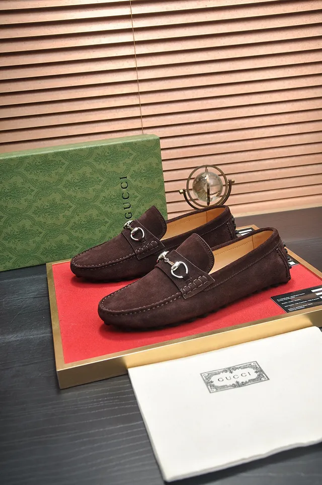 Gucci Horsebit 1955 Brown Suede Loafers 3