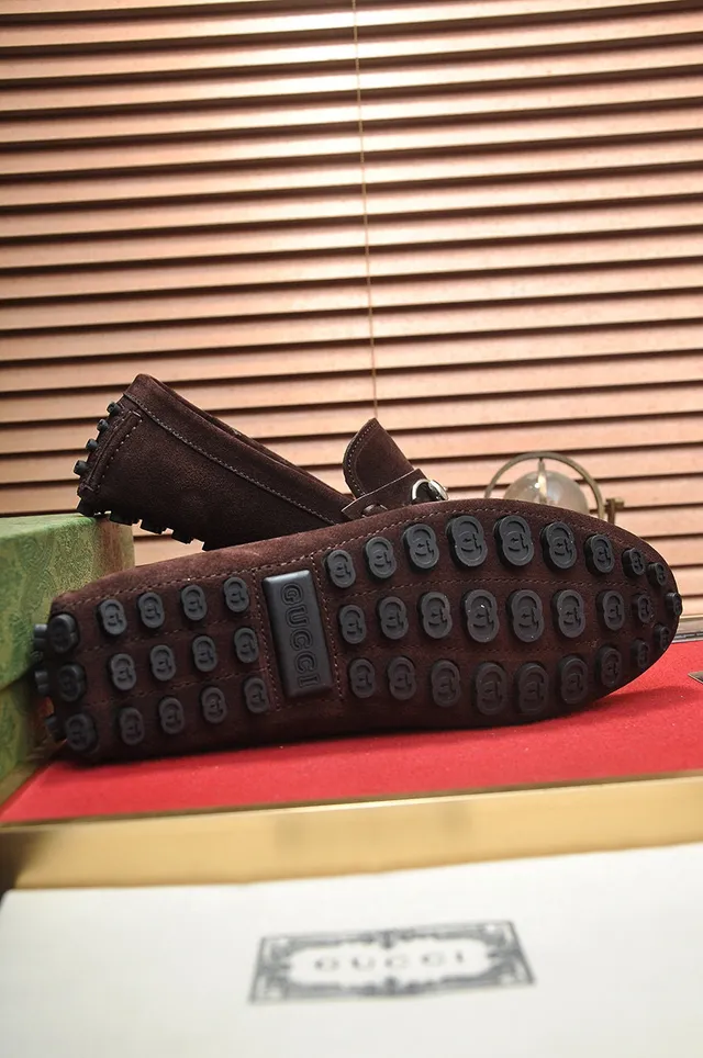 Gucci Horsebit 1955 Brown Suede Loafers 7
