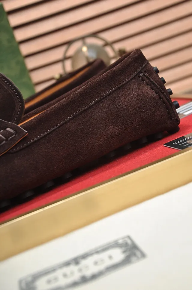 Gucci Horsebit 1955 Brown Suede Loafers 9