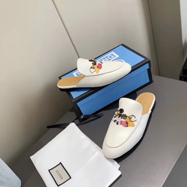 Gucci Horsebit 1955 Disney Mickey Mouse Print Leather Loafer 8