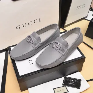 Gucci Horsebit 1955 ধূসর চামড়ার লুফার