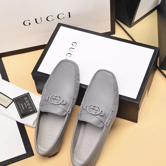 Gucci Horsebit 1955 Mocassins de couro cinza 3
