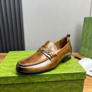 Gucci Horsebit 1955 ট্যান চামড়ার লোফার হর্সবিট বাকেল লোফার