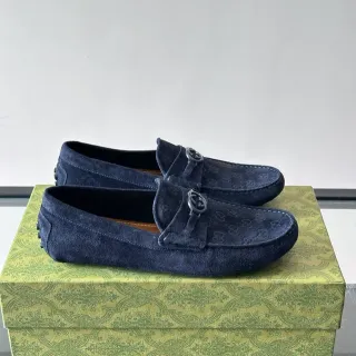 Gucci Horsebit 1955 नेवी सूड लोफर्स