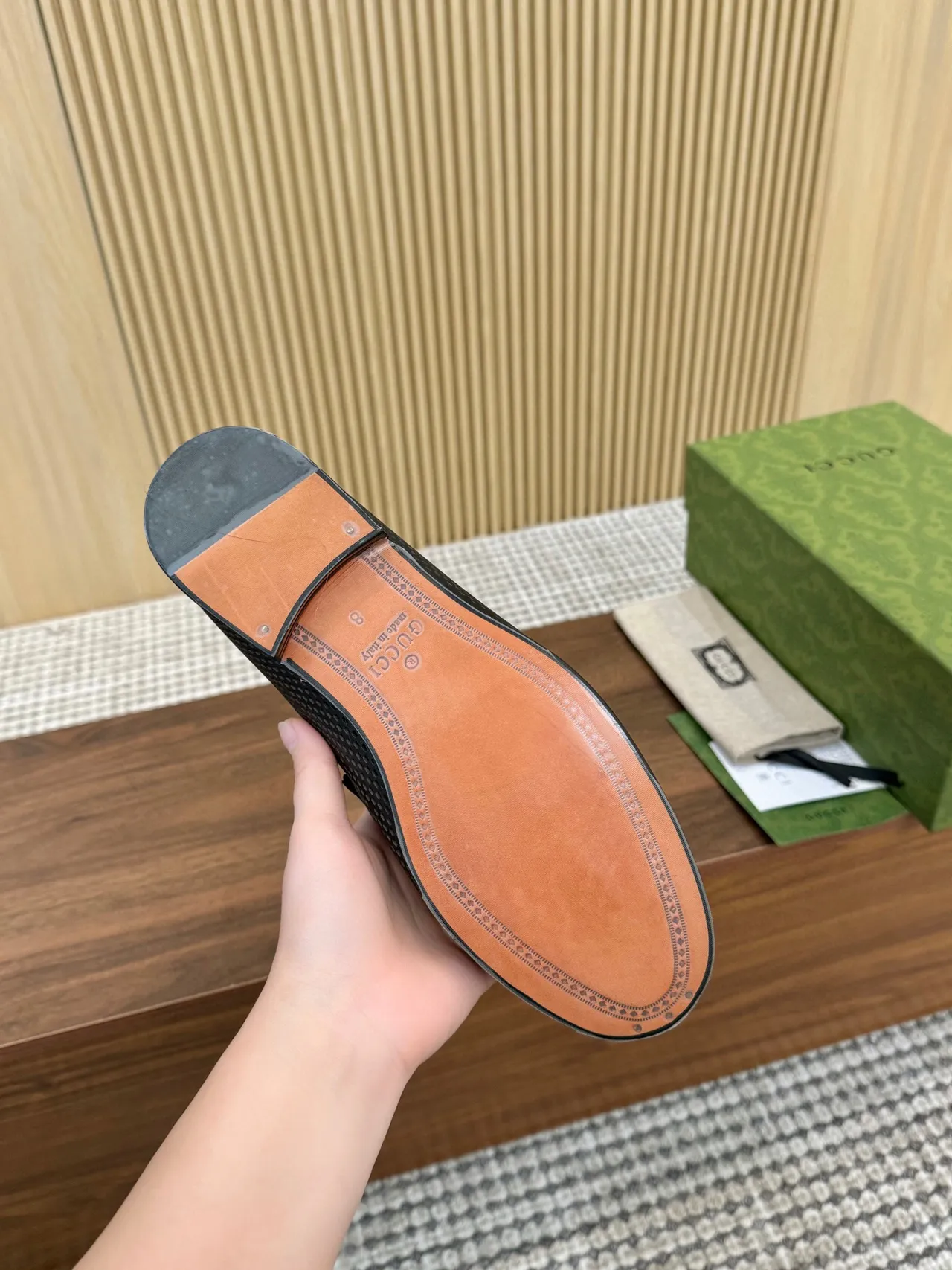 Gucci Horsebit 1955 Perforated Leather Loafers 9