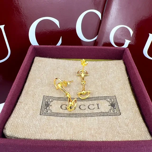 Gucci Horsebit 1955 Brincos metal polido com motivo prata 5