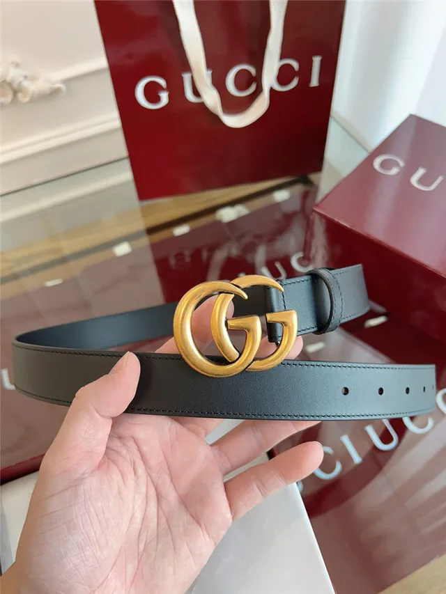 Gucci Ophidia काला सोना Interlocking G बकल चिकनी लेदर बेल्ट 2