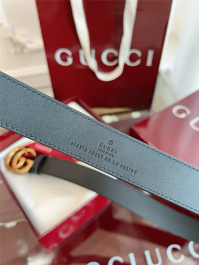 Gucci Ophidia काला सोना Interlocking G बकल चिकनी लेदर बेल्ट 4