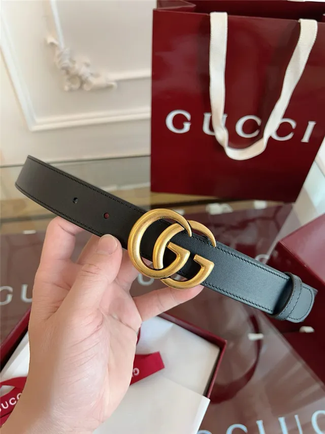 Gucci Ophidia काला सोना Interlocking G बकल चिकनी लेदर बेल्ट 7
