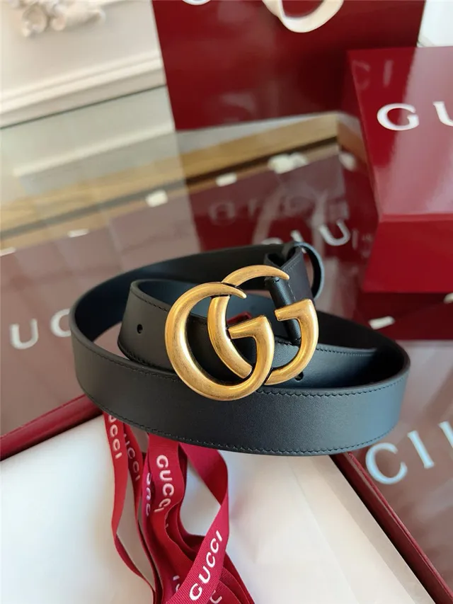 Gucci Ophidia काला सोना Interlocking G बकल चिकनी लेदर बेल्ट 8