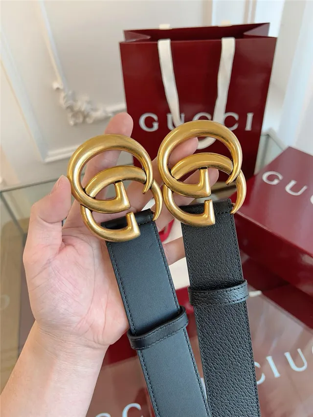 Gucci Ophidia काला सोना Interlocking G बकल चिकनी लेदर बेल्ट 9