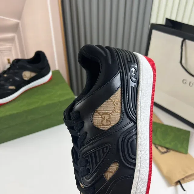 Gucci Rhyton Negro Beige GG-Print Lona Zapatillas Lifestyle 4