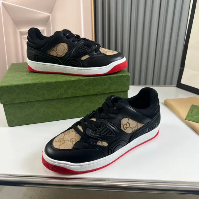 Gucci Rhyton Negro Beige GG-Print Lona Zapatillas Lifestyle 7