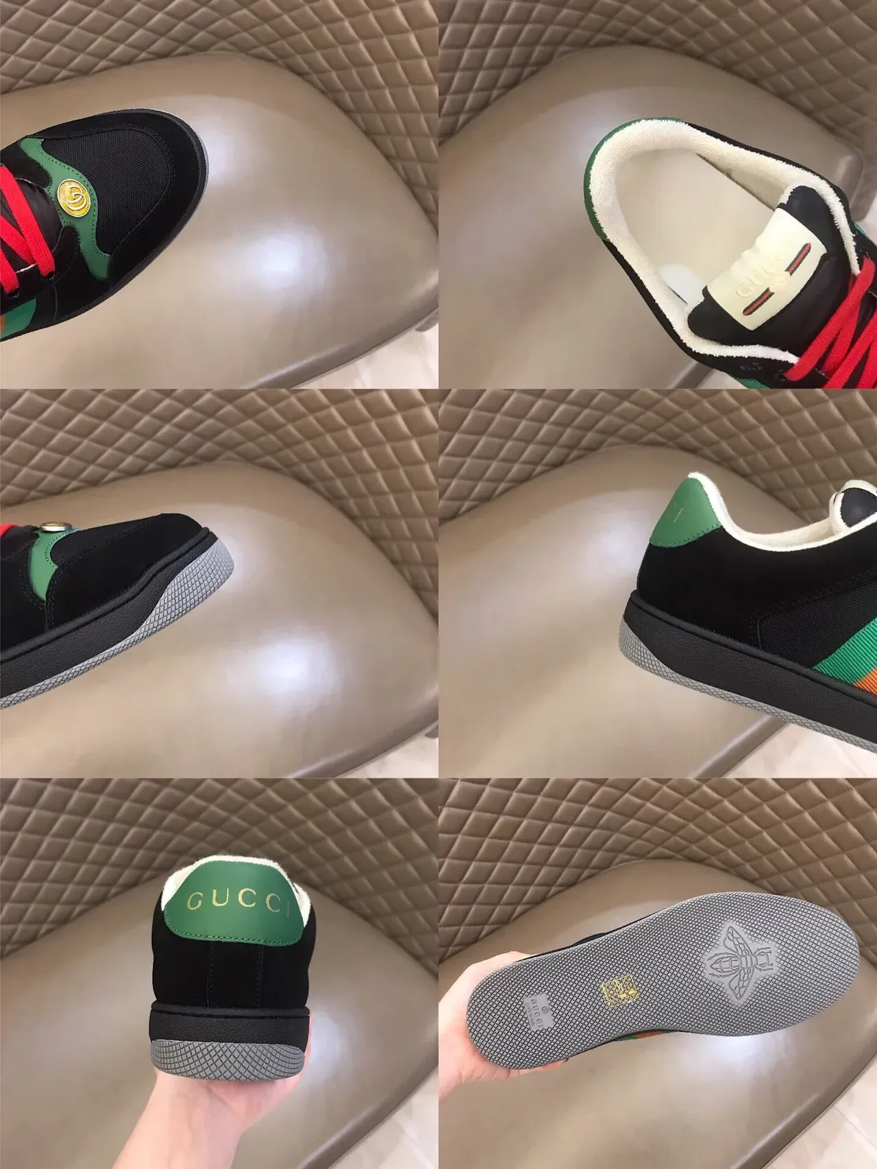 Gucci Rhyton Noir Rouge Vert Web Lifestyle Sneakers 2