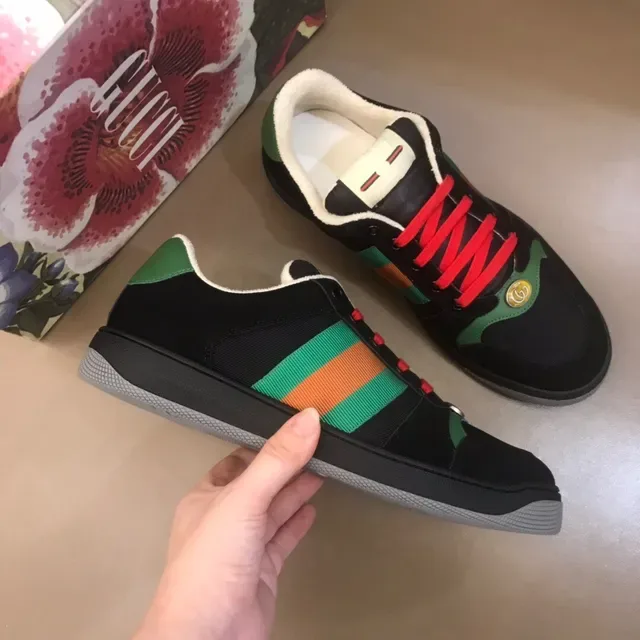 Gucci Rhyton Noir Rouge Vert Web Lifestyle Sneakers 7