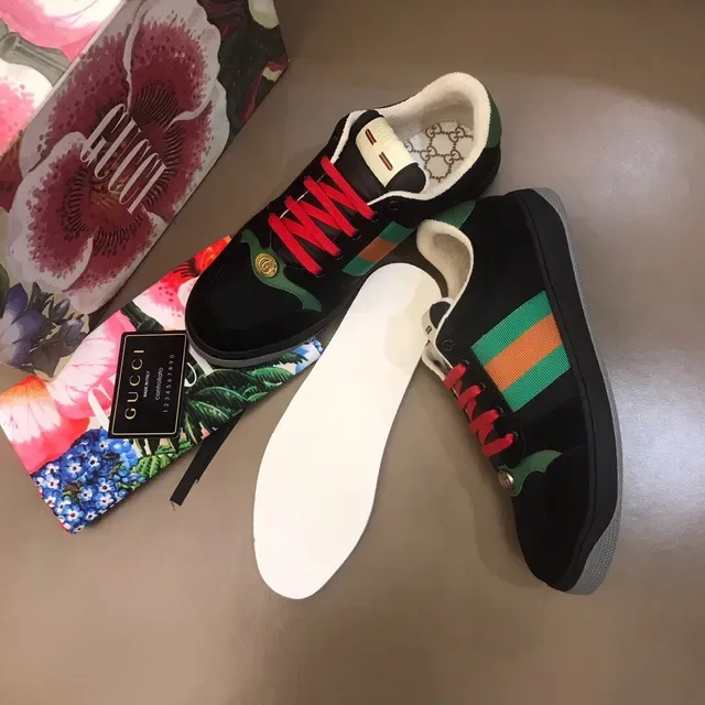 Gucci Rhyton Noir Rouge Vert Web Lifestyle Sneakers 8