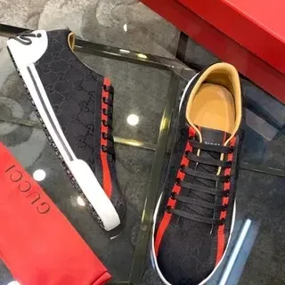 Gucci Screener Negro Rojo Blanco GG Monogram Lifestyle Sneakers