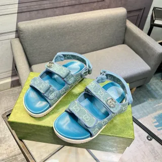 Gucci Screener أزرق Monogram Jacquard كاجوال صندل