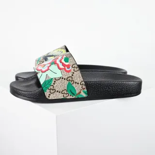 Gucci Screener estampado floral GG canvas slides