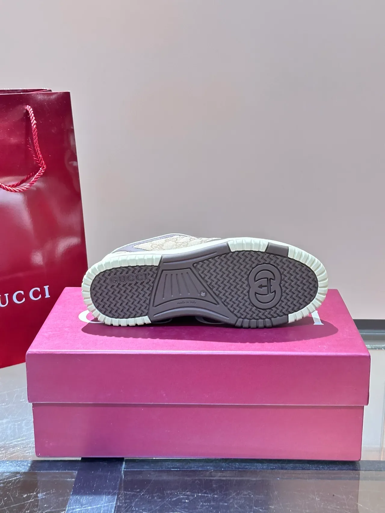 Gucci Screener GG Monogram lona Web Stripe sneakers lifestyle 2