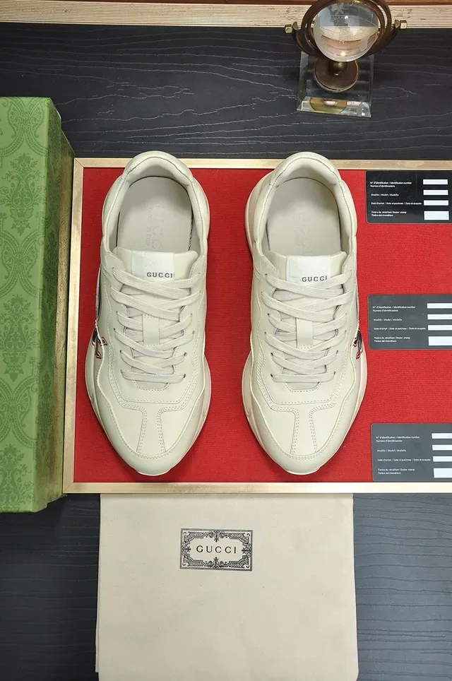 Gucci Screener Off-White Flame GG Logo Sneakers lifestyle 5