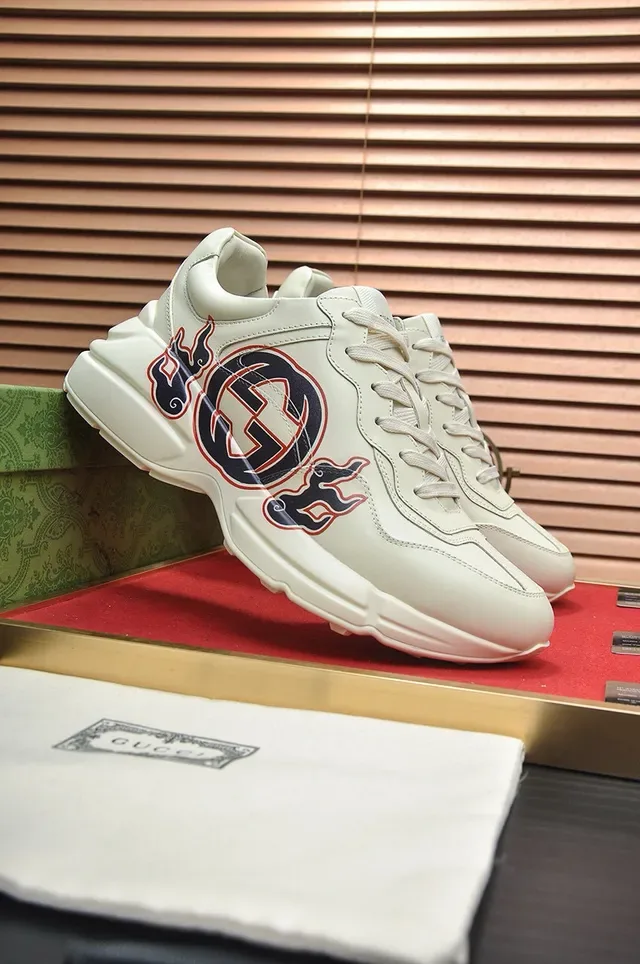 Gucci Screener Off-White Flame GG Logo Sneakers lifestyle 9