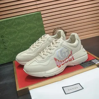Gucci Screener Off-White Logo-Print Zapatillas Lifestyle