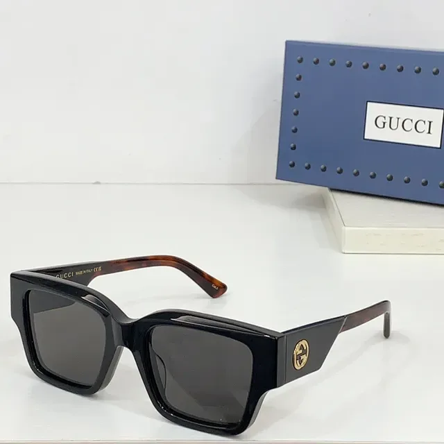 Gucci Screener Gafas de Sol Cuadradas Oversized Negras de Acetato 4