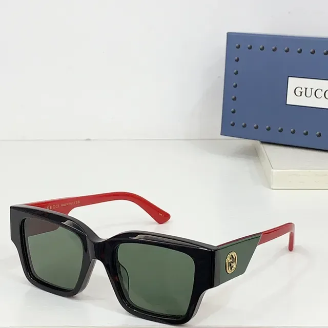 Gucci Screener Gafas de Sol Cuadradas Oversized Negras de Acetato 6