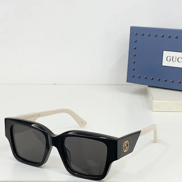 Gucci Screener Gafas de Sol Cuadradas Oversized Negras de Acetato 7