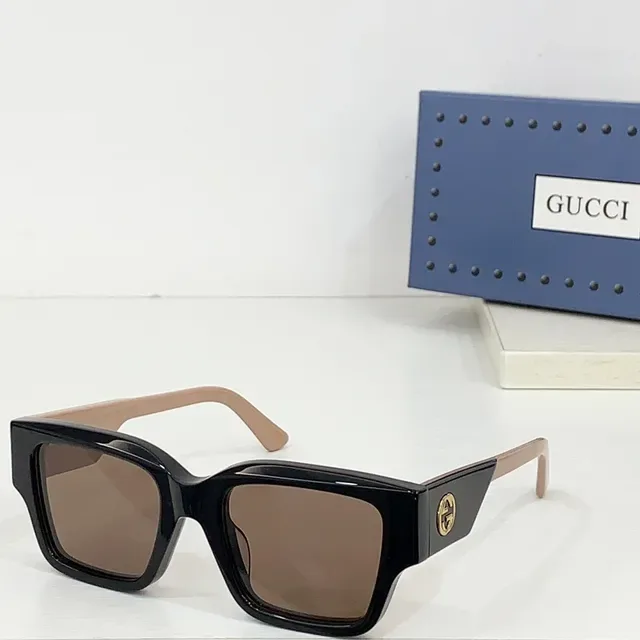 Gucci Screener Gafas de Sol Cuadradas Oversized Negras de Acetato 9