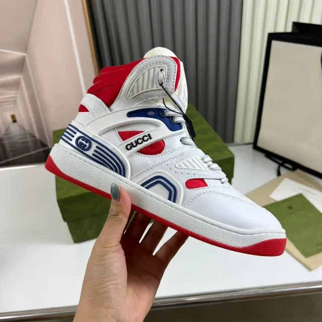 Gucci Screener লাইফস্টাইল স্নিকার্স সাদা লাল নীল 4
