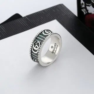 Gucci Screener চওড়া ব্যান্ড Interlocking G আংটি