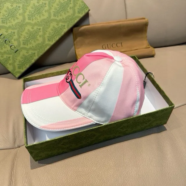 Gucci স্ট্রাইপড ওয়েব লোগো বেসবল ক্যাপ 7