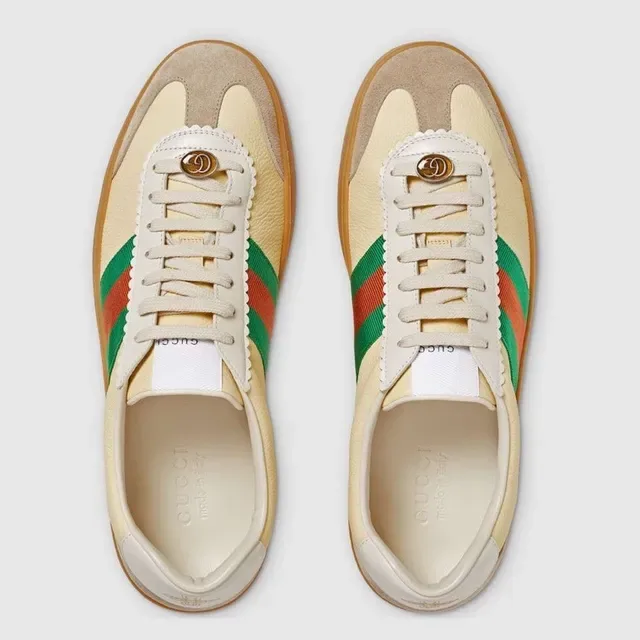 Gucci Tennis 1977 Beige Green Red Web zapatillas lifestyle 4