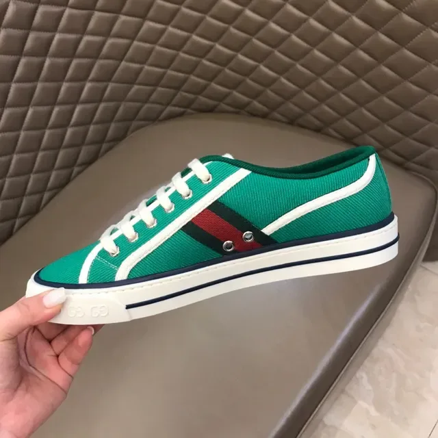 Gucci Tennis 1977 Zapatillas Lifestyle Rayas Web Verde 4