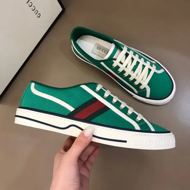 Gucci Tennis 1977 Zapatillas Lifestyle Rayas Web Verde 6