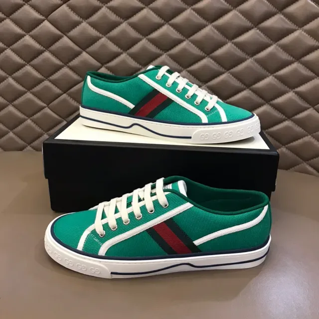 Gucci Tennis 1977 Zapatillas Lifestyle Rayas Web Verde 7