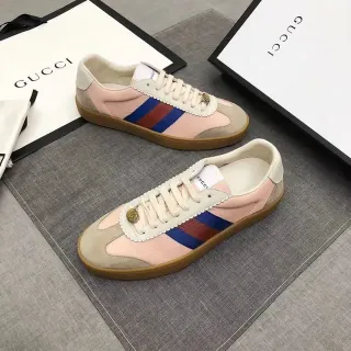 Gucci Tennis 1977 Rosa Beige Franja Web Zapatillas Lifestyle