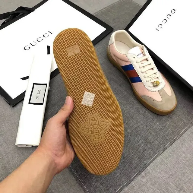 Gucci Tennis 1977 Rosa Bege Franja Web Tênis Lifestyle 7