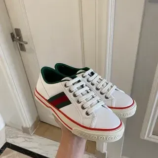 Gucci Tennis 1977 Blanco Verde Rojo Franja Web Zapatillas Lifestyle