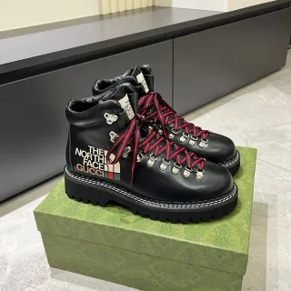Gucci x The North Face Black Leather Hiking Boots