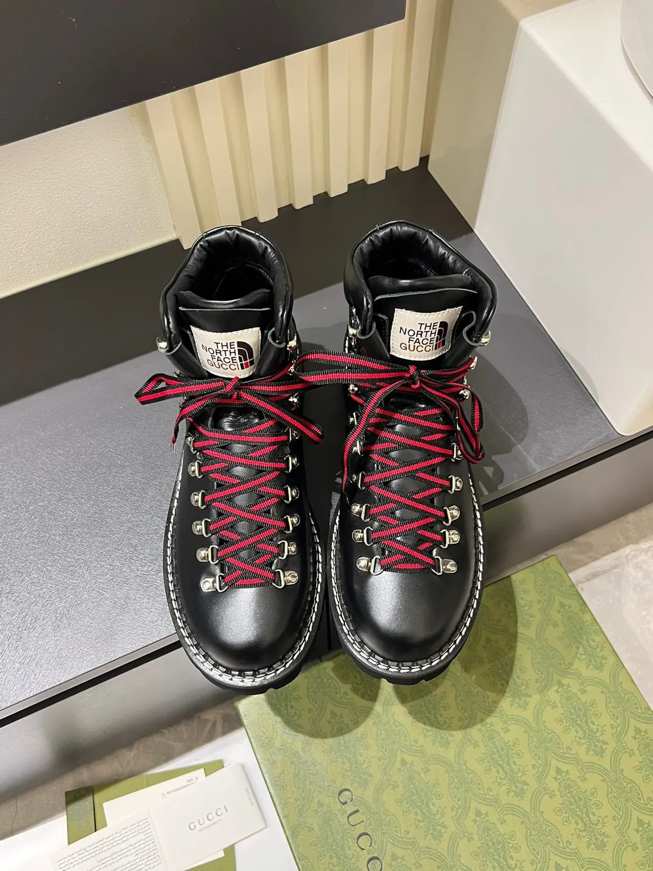 Gucci x The North Face Black Leather Hiking Boots 2