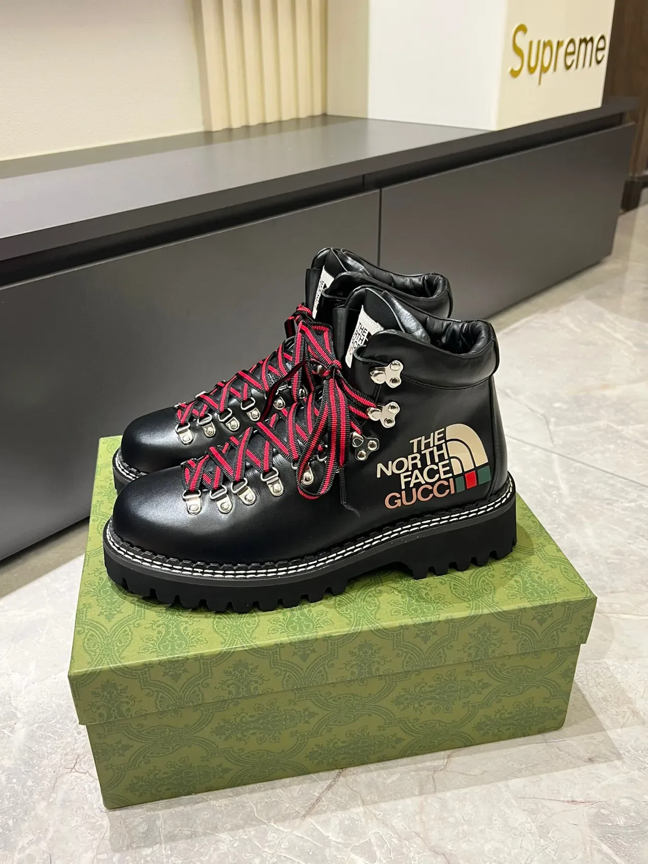 Gucci x The North Face Black Leather Hiking Boots 3