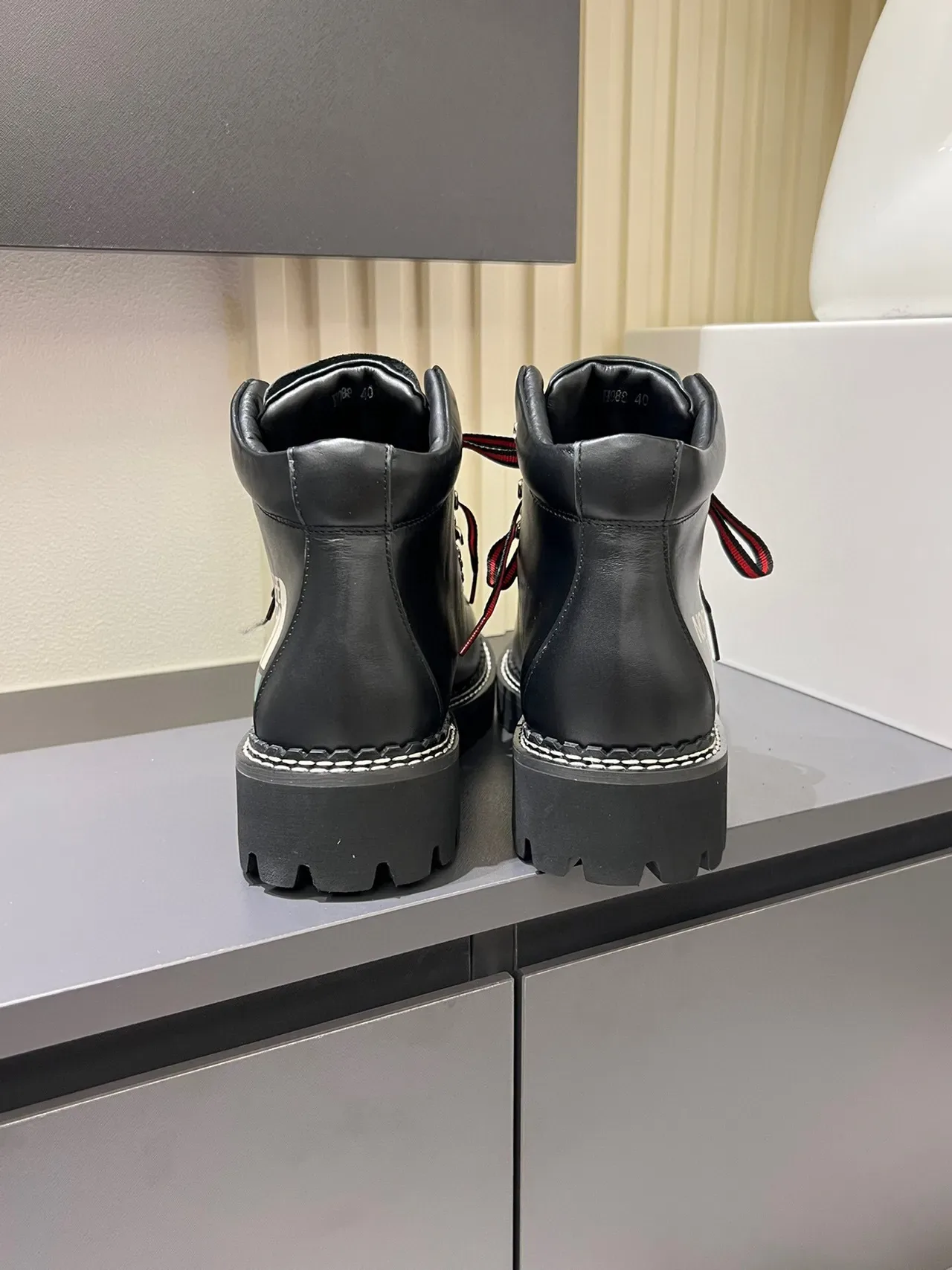 Gucci x The North Face Black Leather Hiking Boots 9
