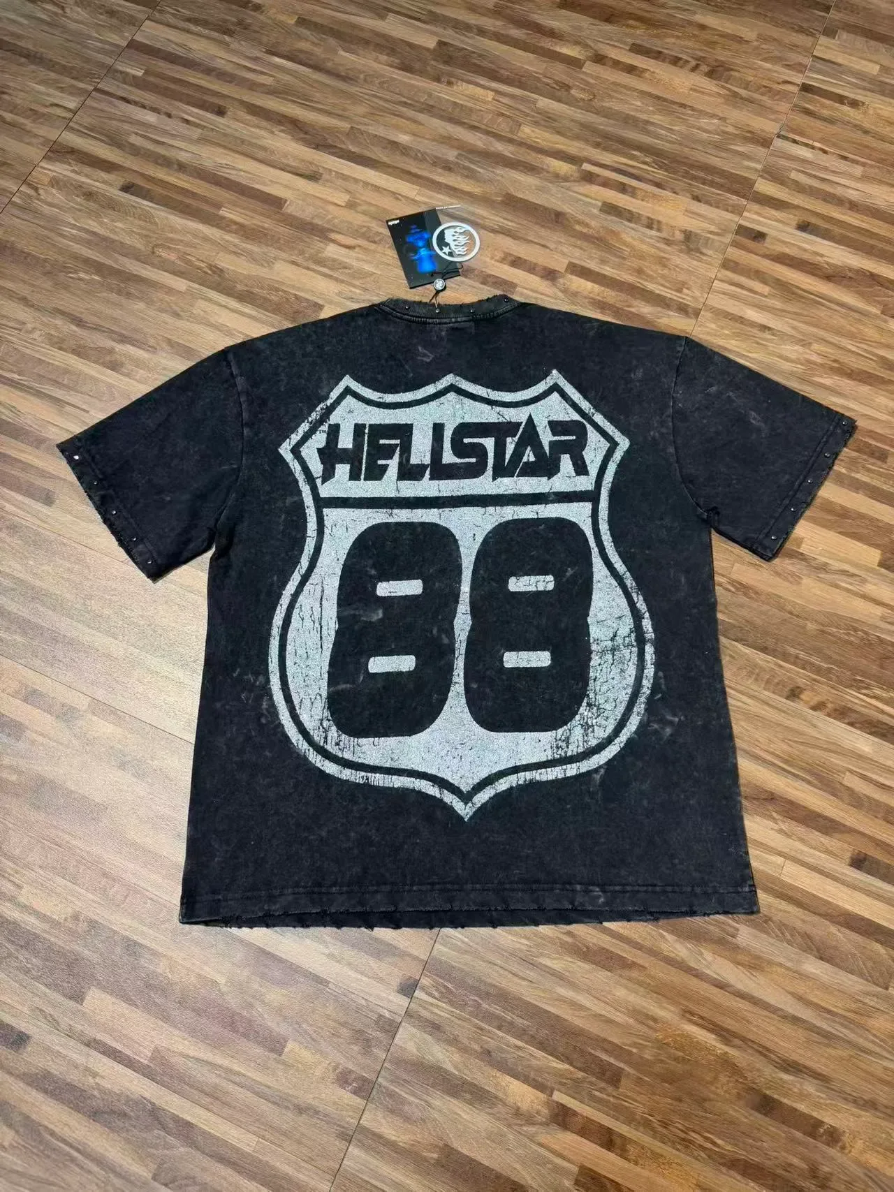 Hellstar Distressed Black Oversized Graphic Print T-Shirt 7