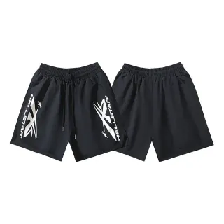 Hellstar Graphic Print Black Athletic Shorts