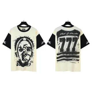 Hellstar Graphic Print Contrast-Sleeve Oversized T-Shirt