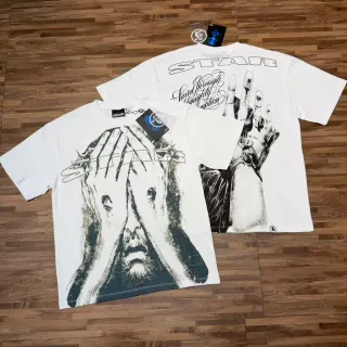 Hellstar STAR Graphic Print White T-Shirt